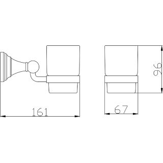 Стакан для зубных щеток Rav Slezak Morava MKA0201B Белый